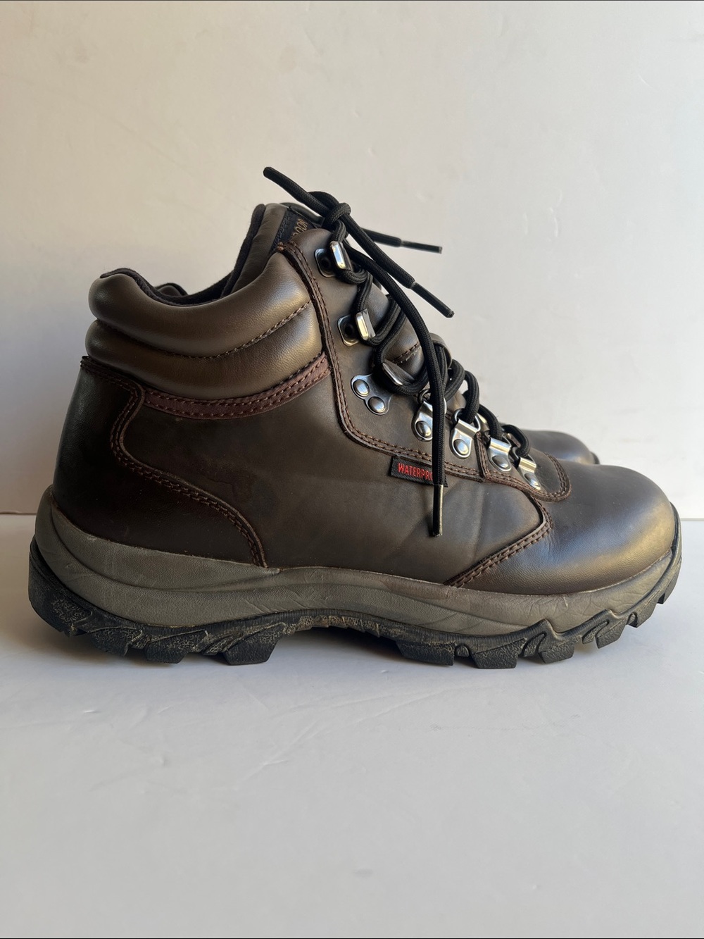 Men's Brown Waterproof Leather Hiking Boots